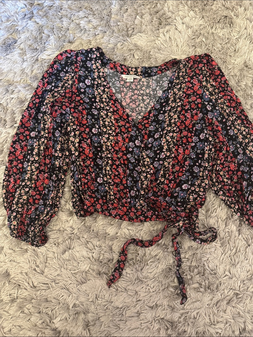 Floral Wrap Top